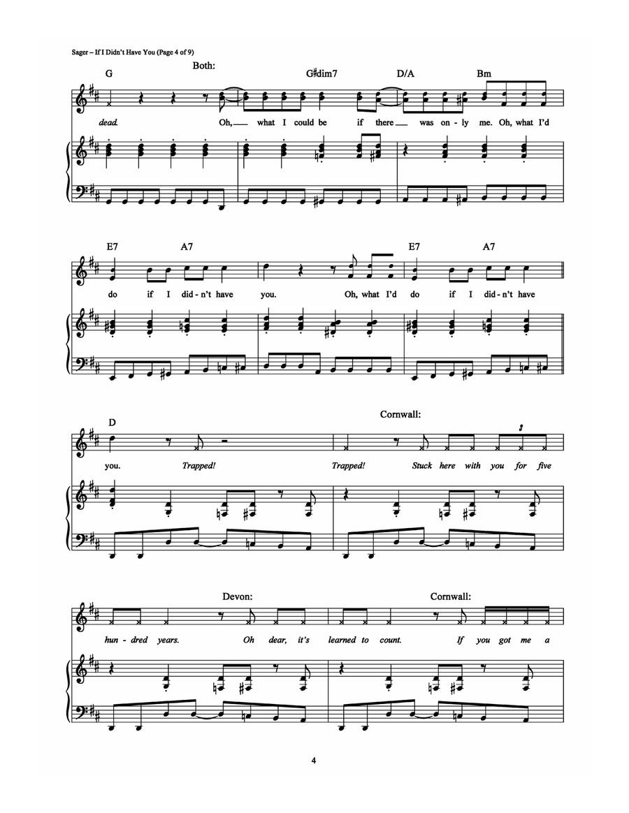 If I Didn't Have You by Eric Idle Piano, Vocal, Guitar - Digital Sheet Music page 4