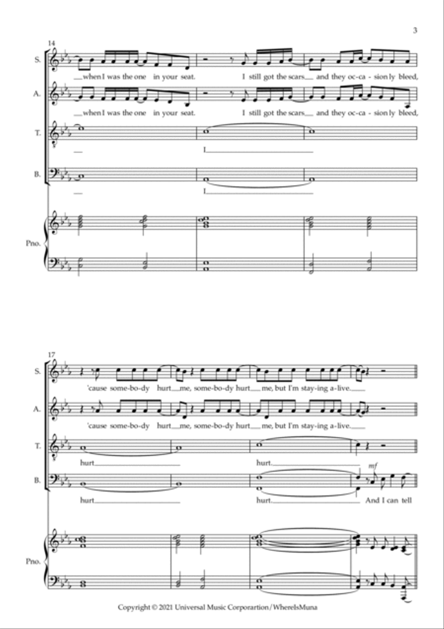 I Know A Place 4-Part scores gallery preview page 3