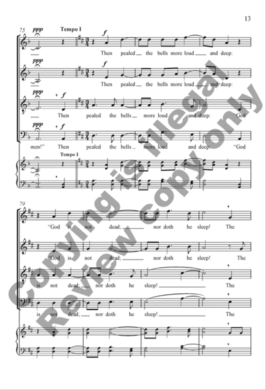 A Soldier's Carol 4-Part scores gallery preview page 13
