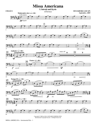 Missa Americana - Cello 1