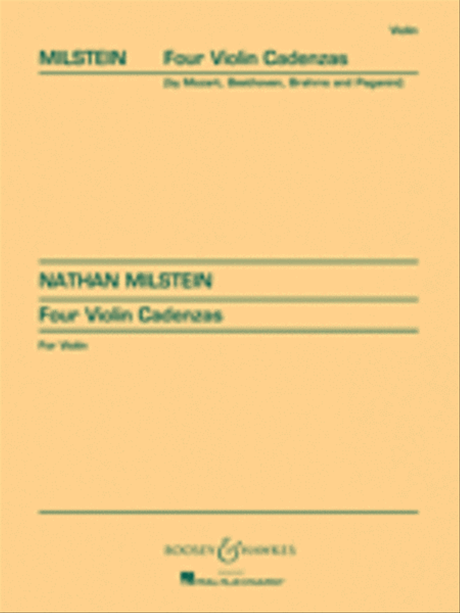 4 Cadenzas by Various Violin Solo - Sheet Music