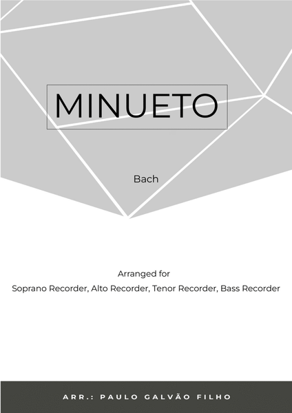 MINUETO - BACH - RECORDER QUARTET image number null