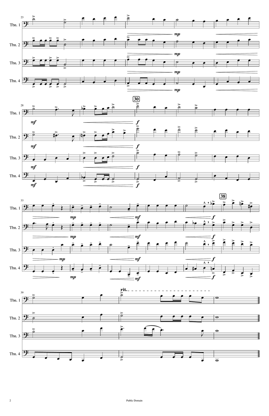 O Come All Ye Faithful O Come All Ye Faithful Brass Quartet scores gallery preview page 2
