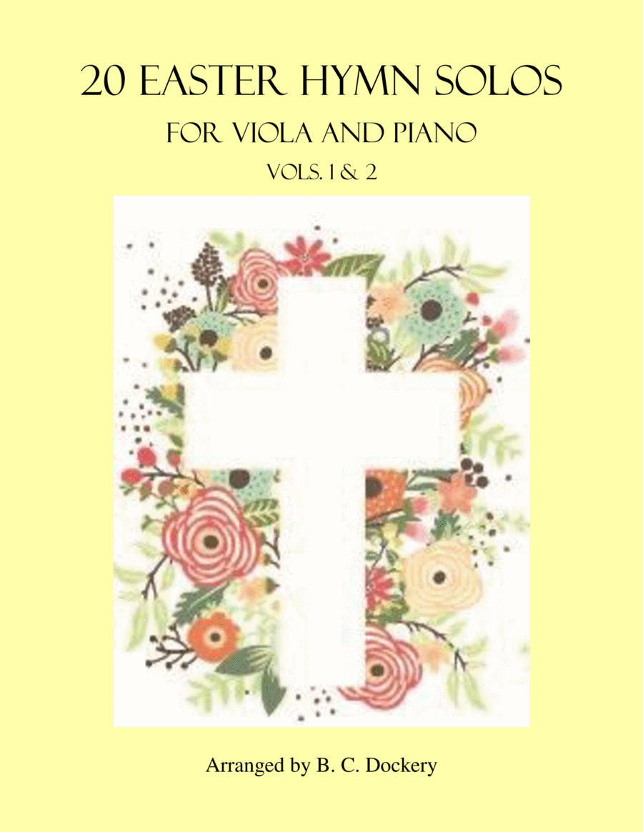 20 Easter Hymn Solos for Viola and Piano: Vols. 1 & 2 Piano scores gallery preview page 1