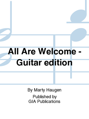 Book cover for All Are Welcome - Guitar edition