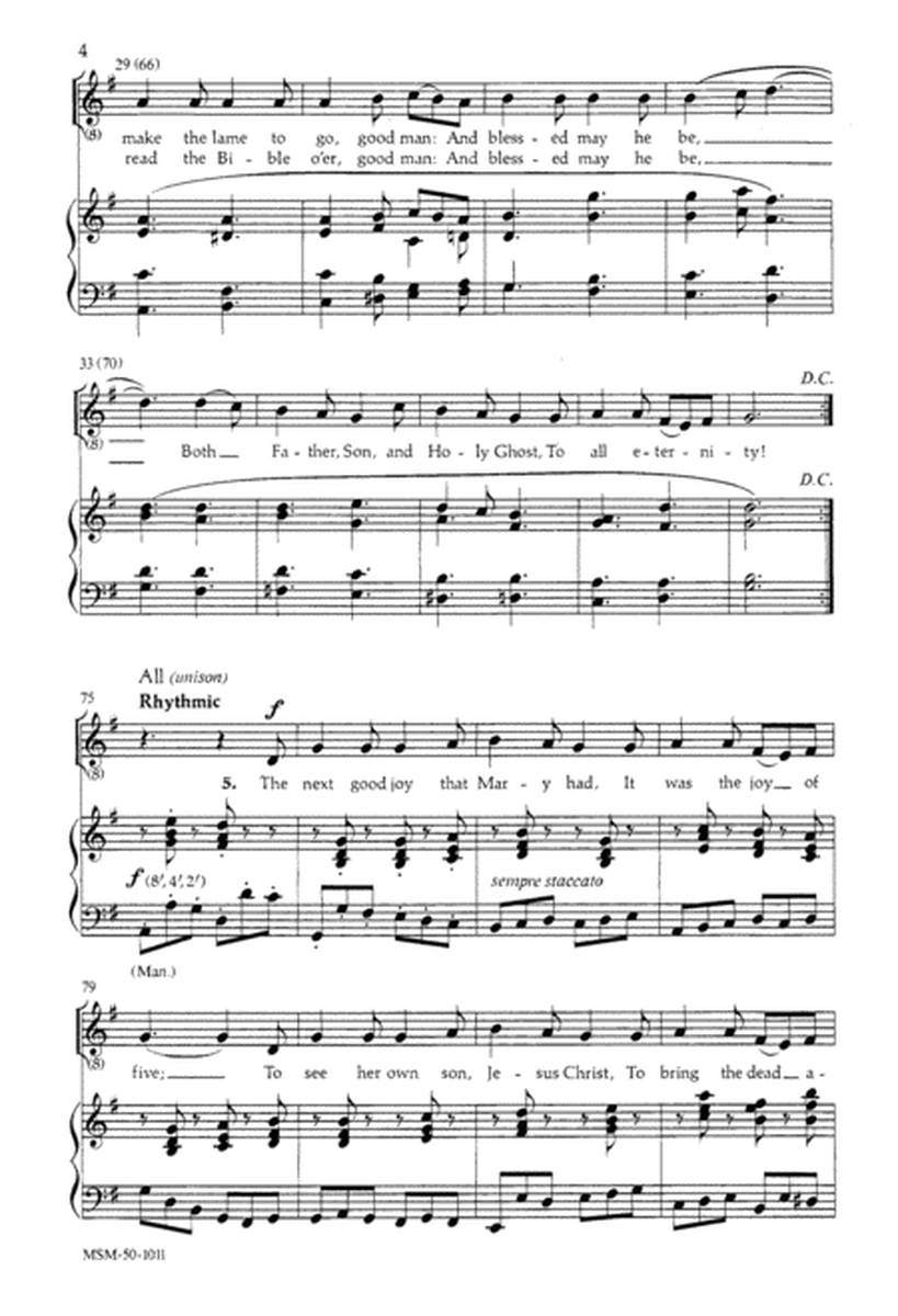 Joys Seven (Downloadable Choral Score)