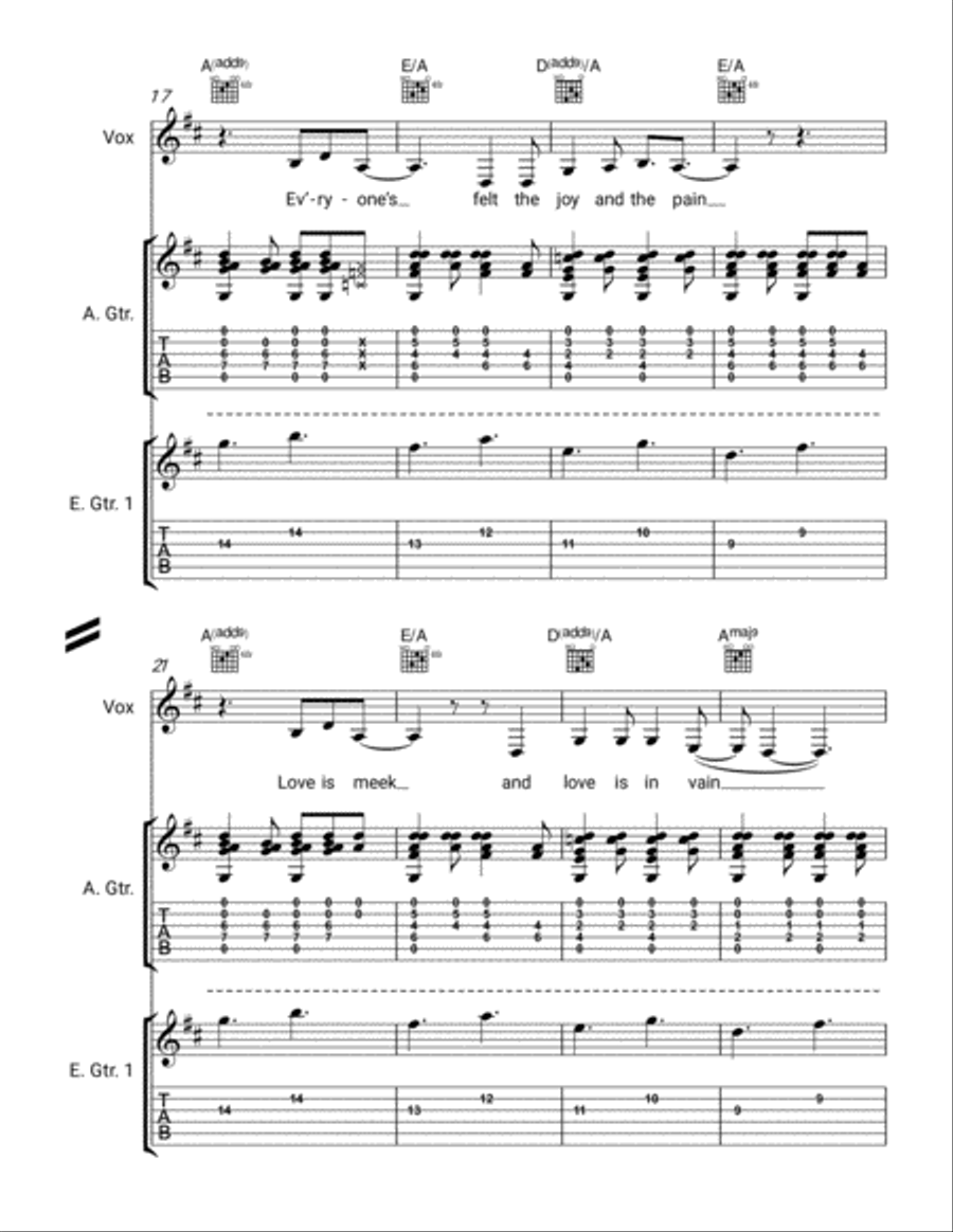 Power of Love Electric Guitar scores gallery preview page 5