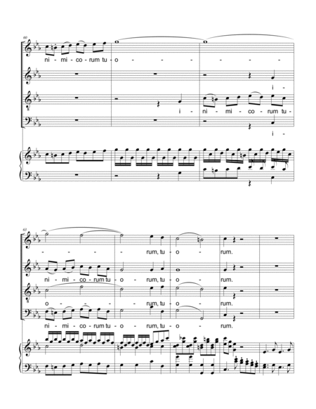 B. Galuppi, DIXIT DOMUNUS, JURAVIT, JUDICABIT, Psaume 110. For SATB Choir and Piano/Org. image number null