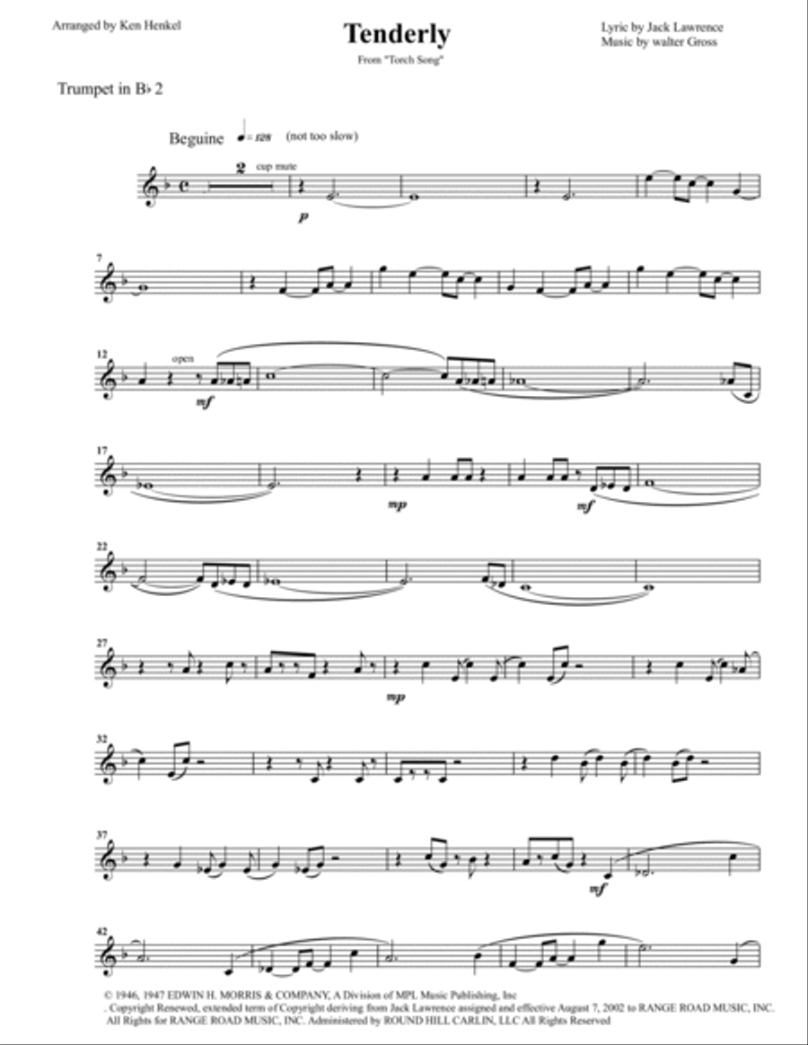 Tenderly Brass Quintet scores gallery preview page 3