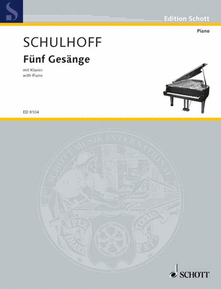 Book cover for 5 Songs for Voice and Piano