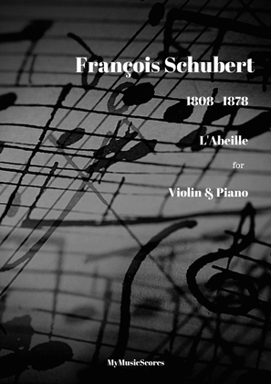 Book cover for François Schubert L' Abeille for Violin and Piano