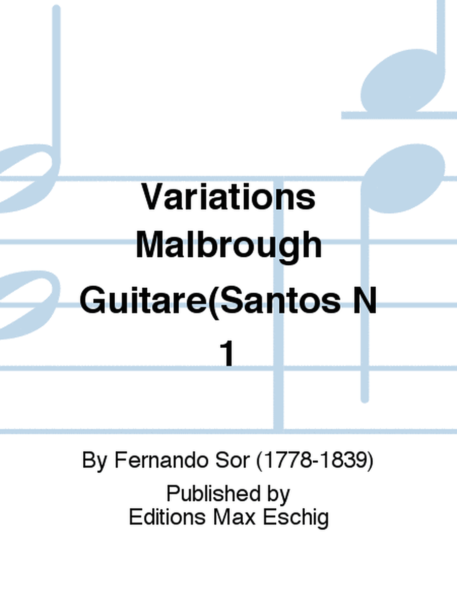 Variations Malbrough Guitare(Santos N 1