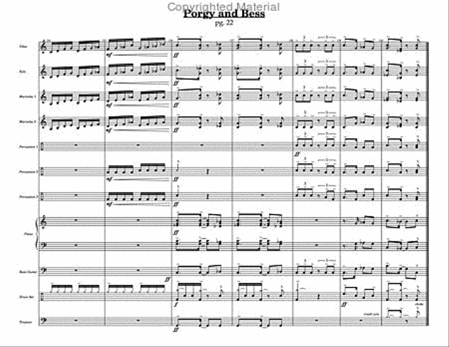 Porgy and Bess Porgy and Bess Percussion Ensemble scores gallery preview page 5