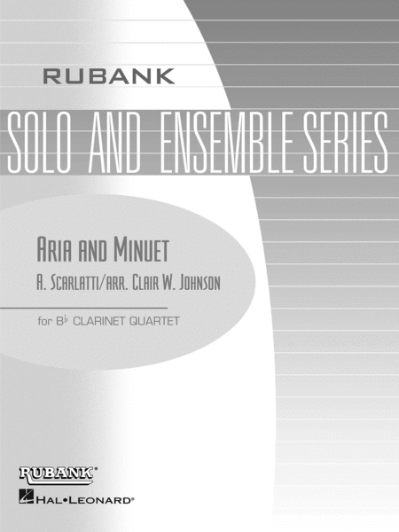 Aria and Minuet - Clarinet Quartets With Score