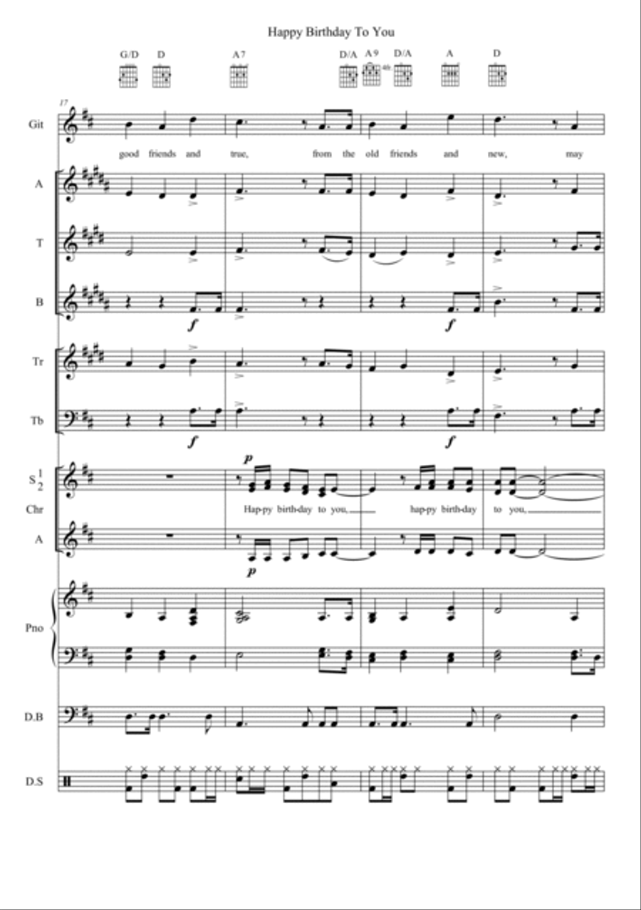 Happy Birthday To You Jazz Ensemble scores gallery preview page 5