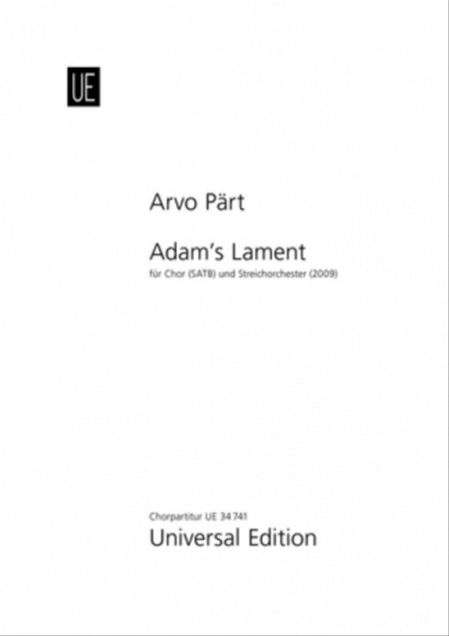 Adam's Lament 4-Part scores gallery preview page 1