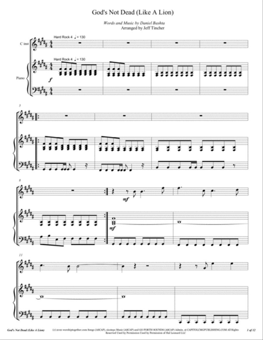 Like A Lion (God's Not Dead) Flute Solo scores gallery preview page 2