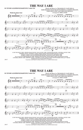 The Way I Are: Bb Tenor Saxophone/Bartione Treble Clef