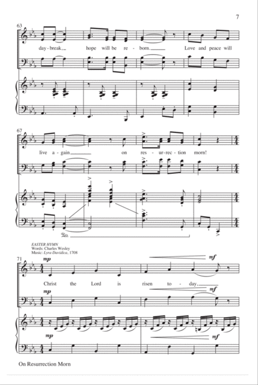 On Resurrection Morn 4-Part scores gallery preview page 7