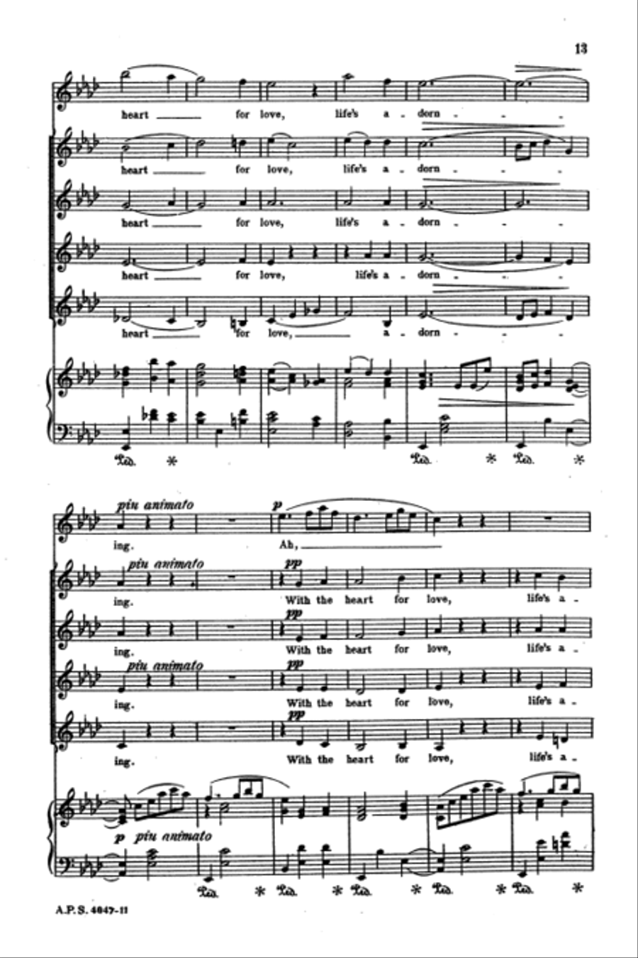 The Rose of Avontown, Op. 30 SSAA scores gallery preview page 13