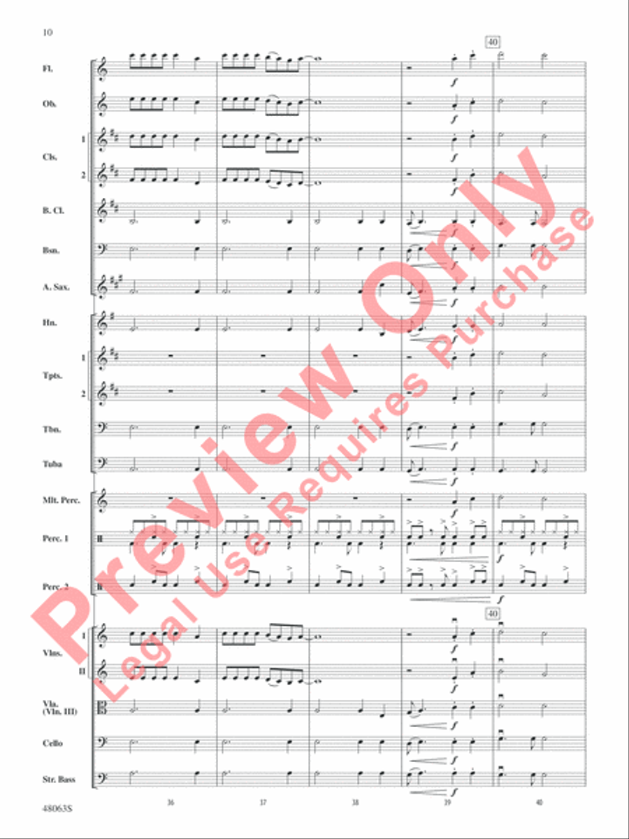 Danger Zone from Top Gun Full Orchestra scores gallery preview page 11