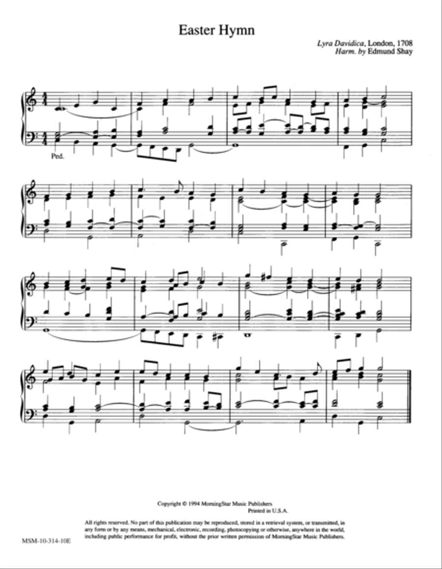 Easter Hymn Easter Hymn Organ scores gallery preview page 1