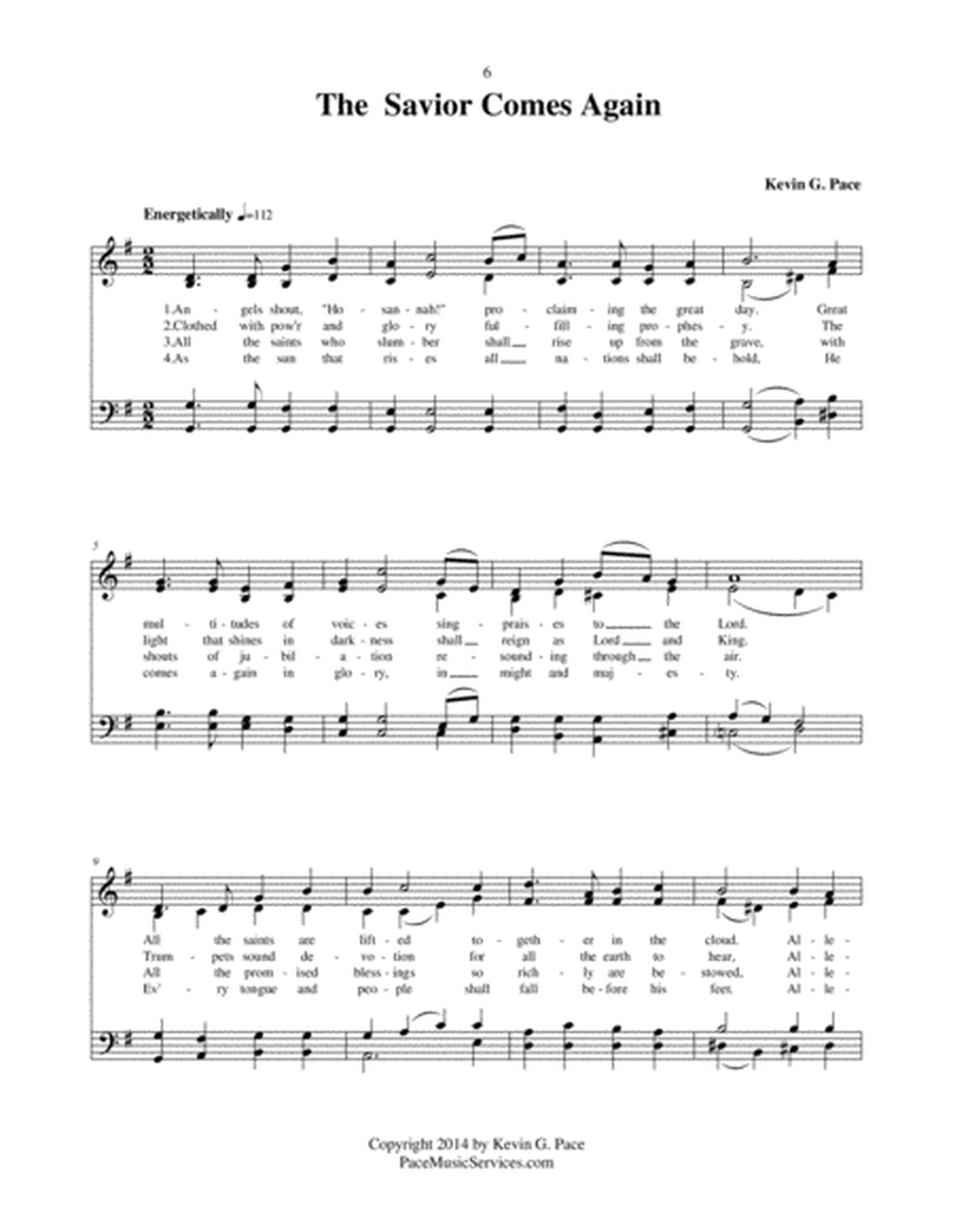 The Savior Comes Again - an original hymn image number null