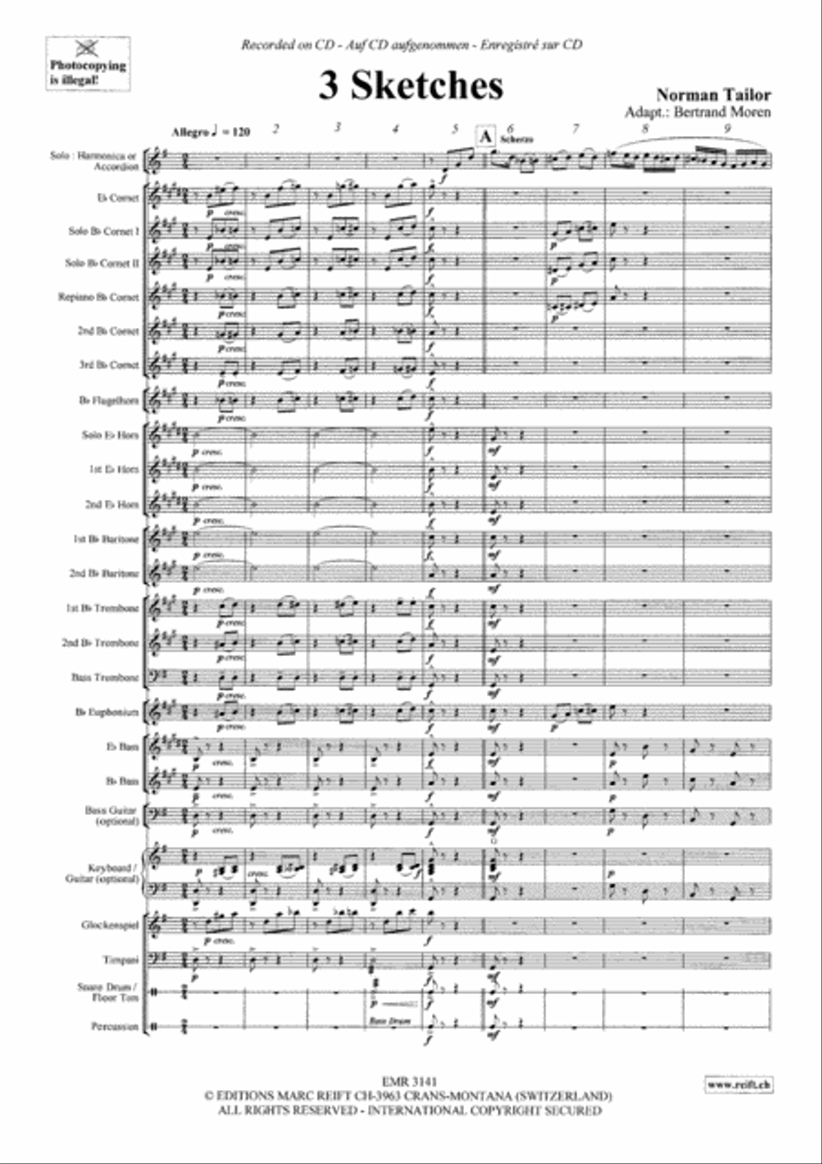 3 Sketches 3 Sketches Brass Band scores gallery preview page 4