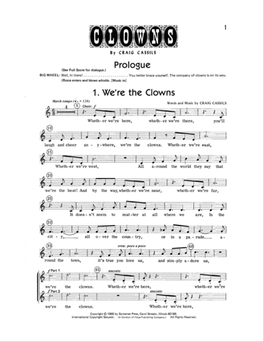 Clowns Clowns Choir scores gallery preview page 3