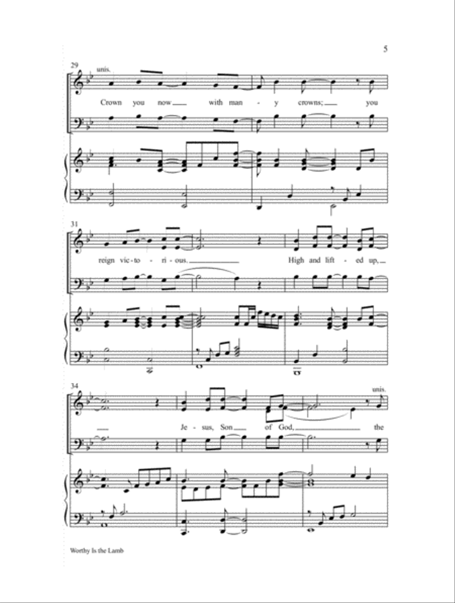Worthy Is the Lamb Worthy Is the Lamb 3-Part scores gallery preview page 5