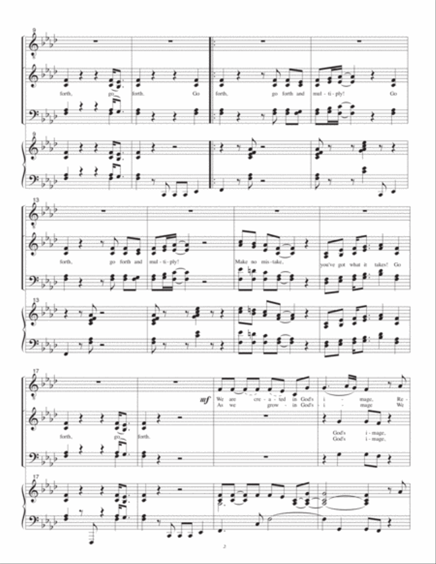 Go Forth! 4-Part scores gallery preview page 3