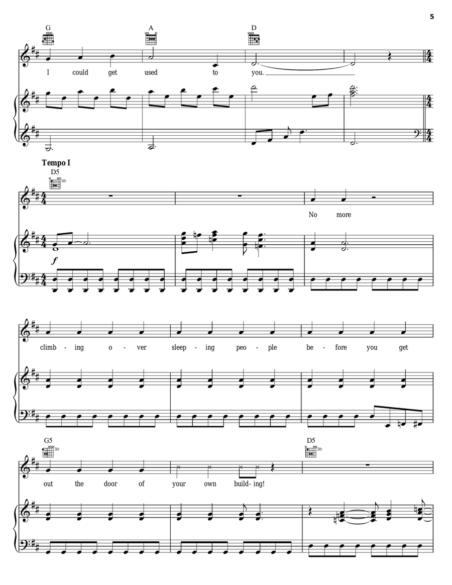 No More (from tick, tick... BOOM!) Guitar scores gallery preview page 5