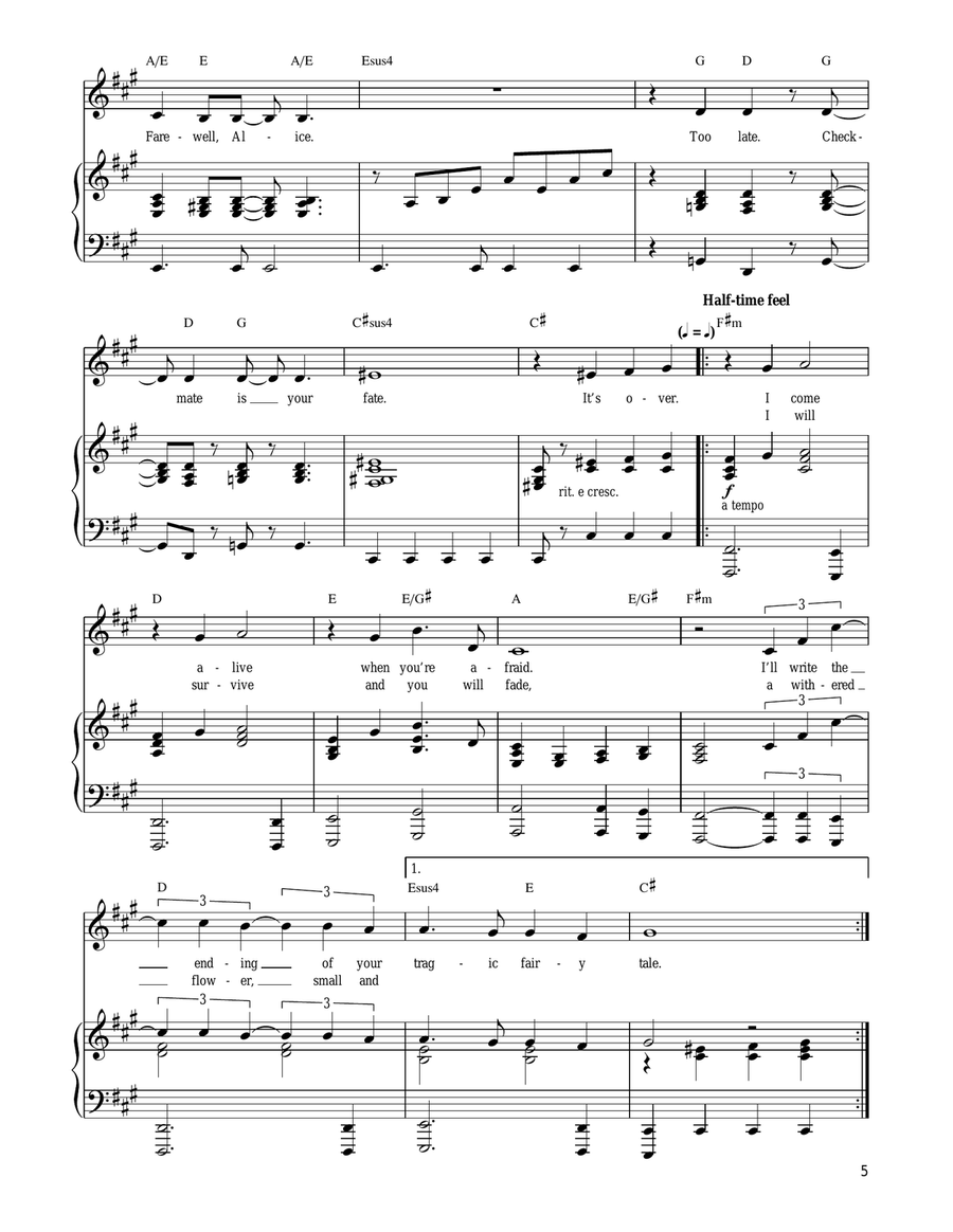 I Will Prevail I Will Prevail Piano, Vocal, Guitar scores gallery preview page 5