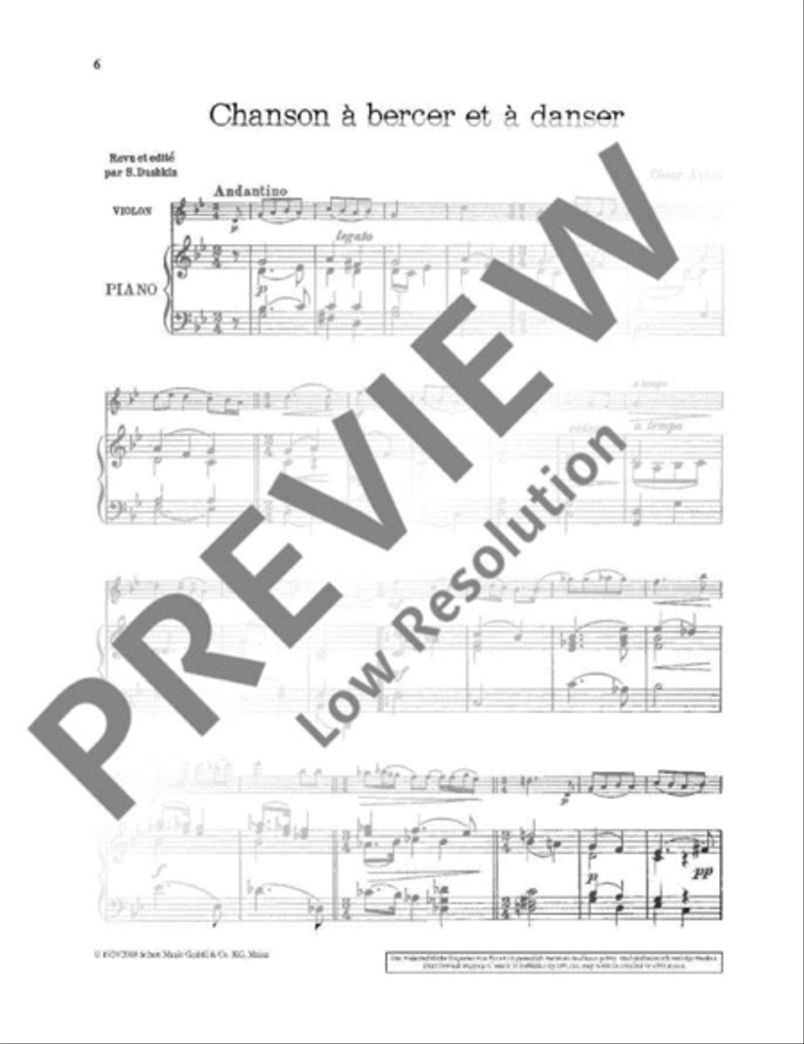 Samuel Dushkin Repertoire Violin Solo scores gallery preview page 7