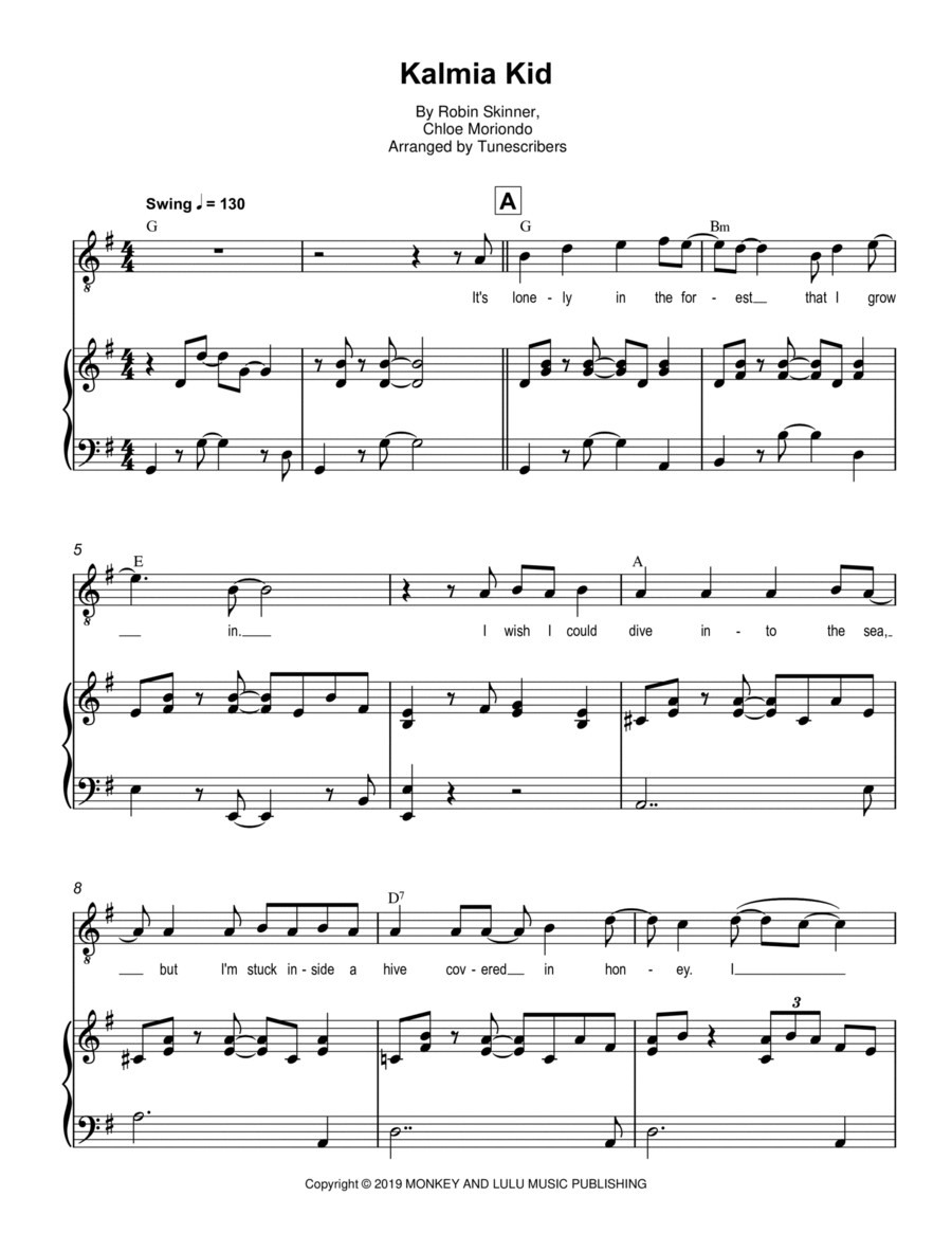 Kalmia Kid Voice scores gallery preview page 1
