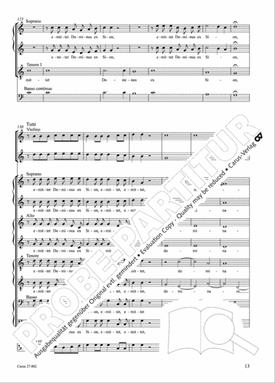 Salmi I (Selva morale e spirituale) Collection / Songbook scores gallery preview page 38