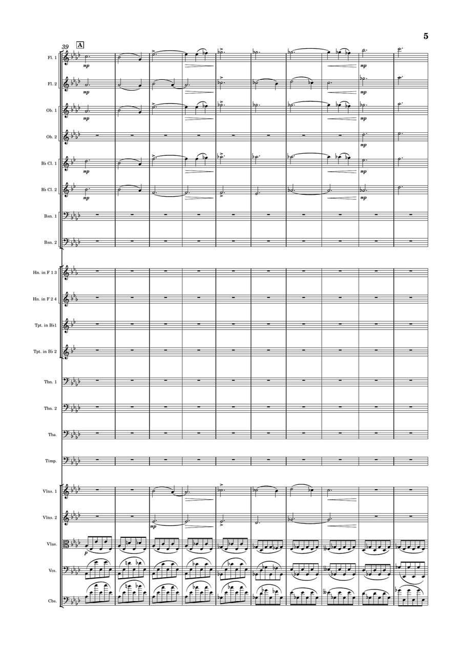 Johannes Brahms piano sonata No. 3, movement 1 for Orchestra Full Orchestra scores gallery preview page 5