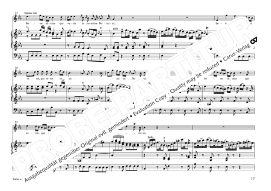 Missa brevis Sti. Joannis de Deo (Kleine Orgelsolomesse) 4-Part scores gallery preview page 18