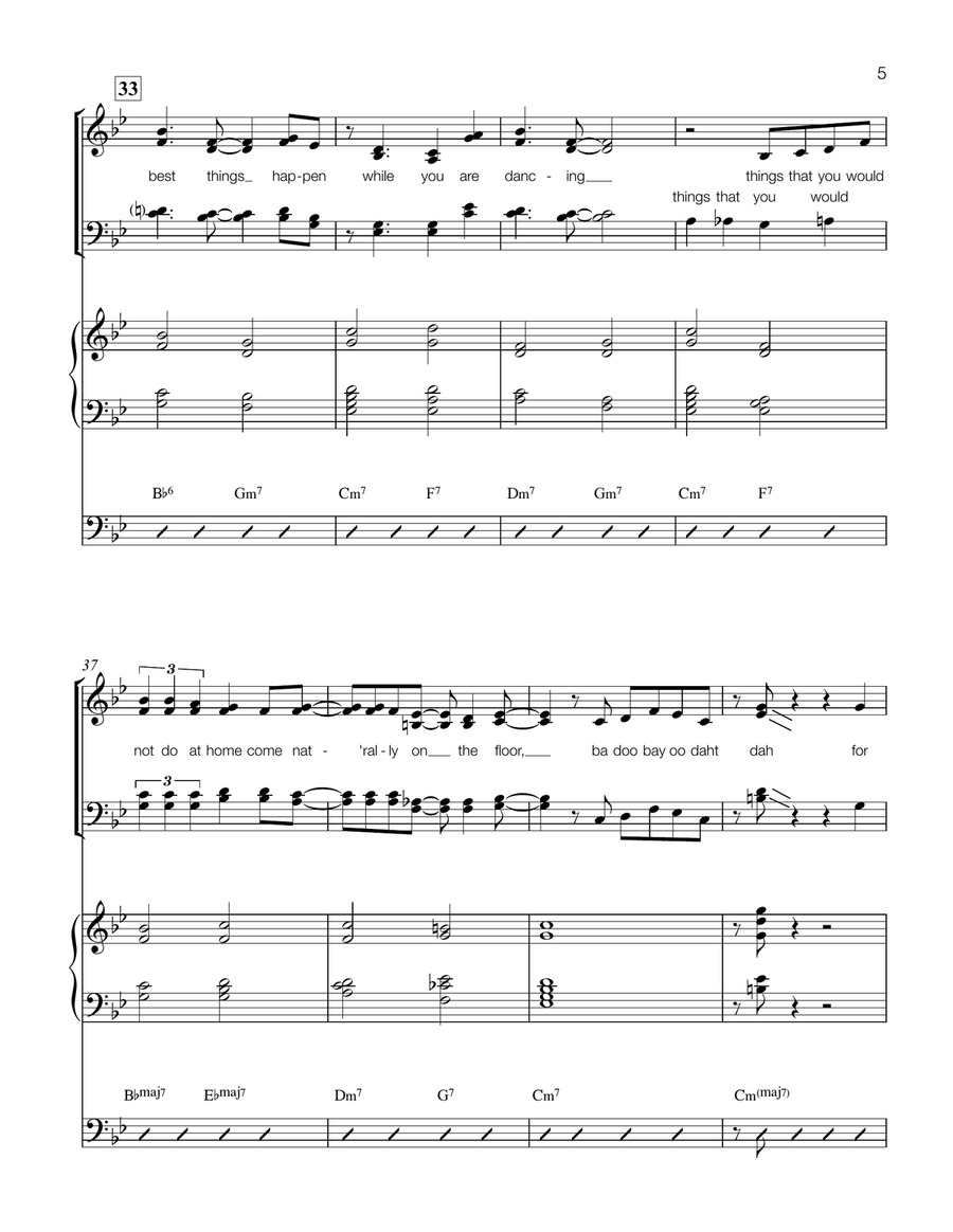 The Best Things Happen While You're Dancing 4-Part scores gallery preview page 5