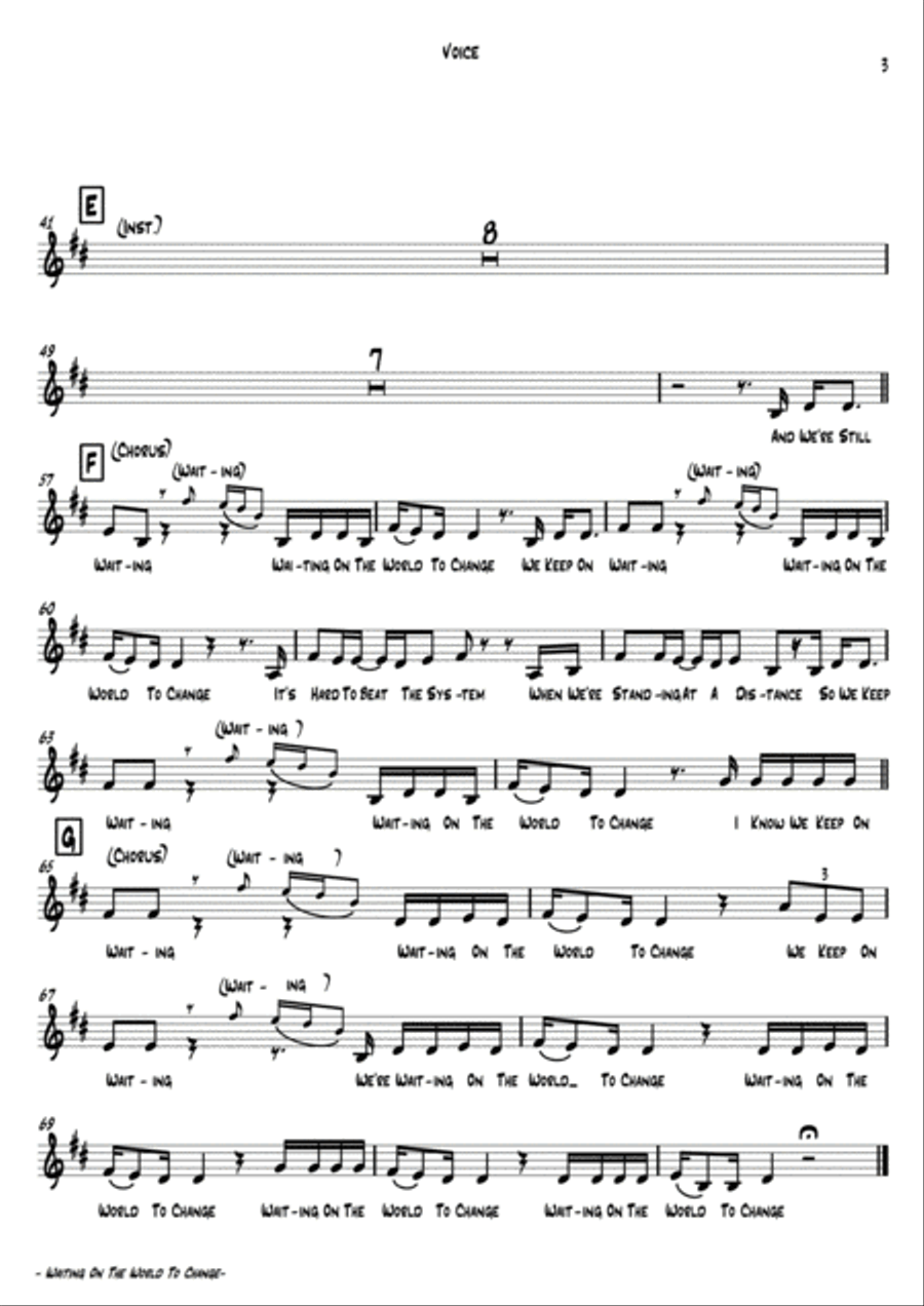Waiting On The World To Change Jazz Ensemble scores gallery preview page 4