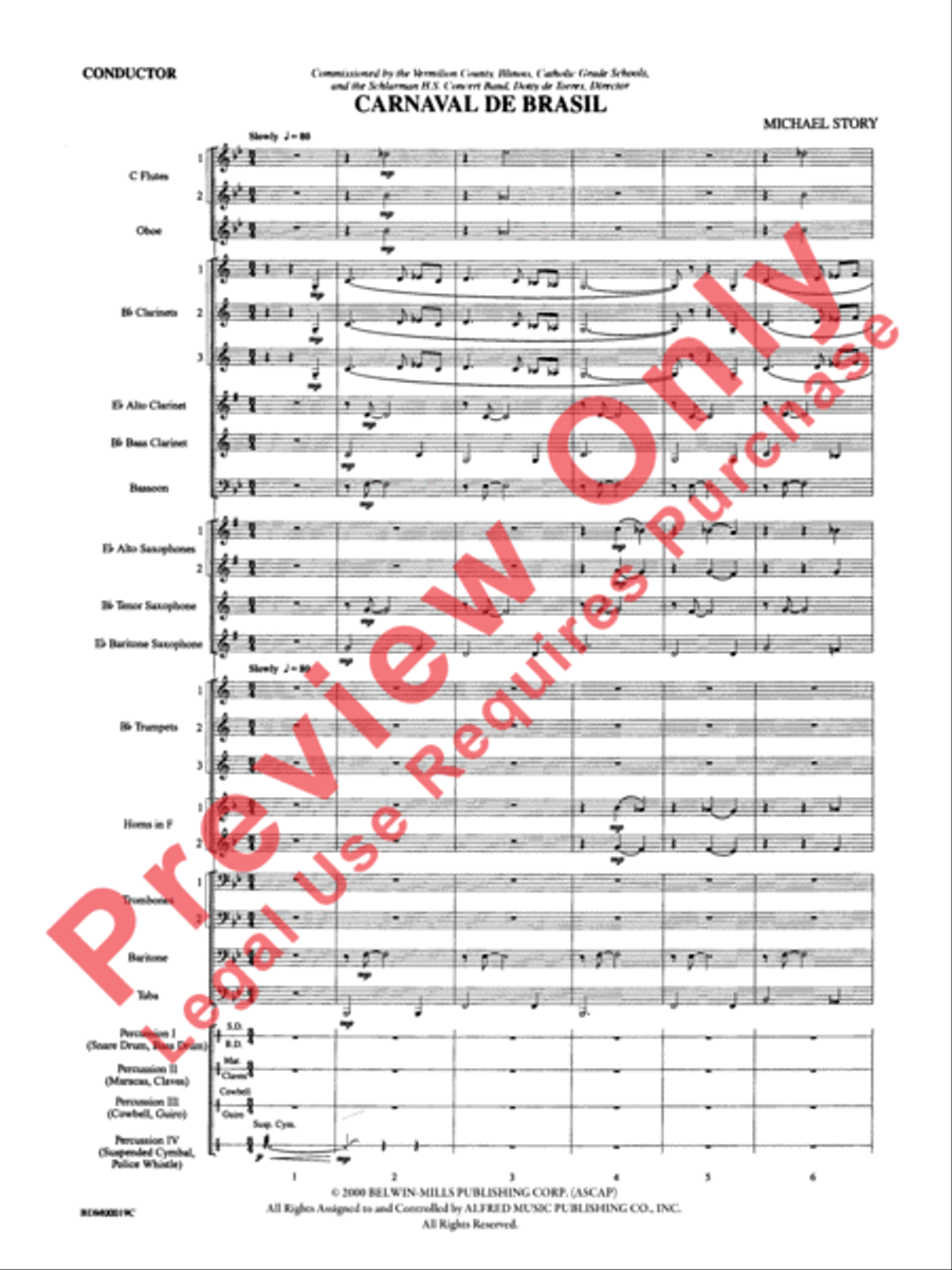 Carnaval de Brasil Concert Band scores gallery preview page 3