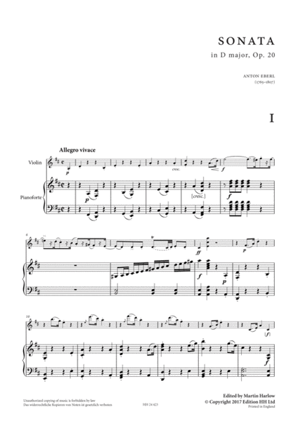Sonata in D major, Op. 20
