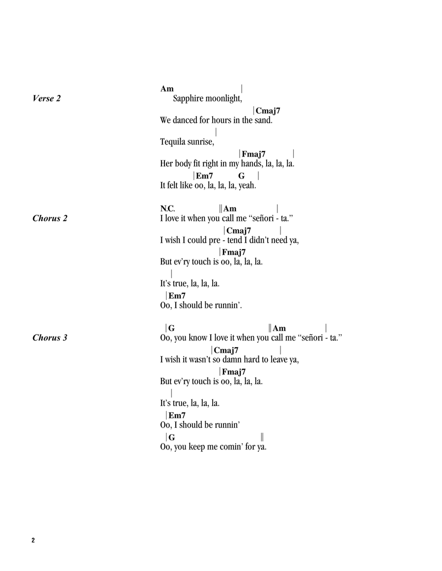 Señorita Señorita Acoustic Guitar scores gallery preview page 2