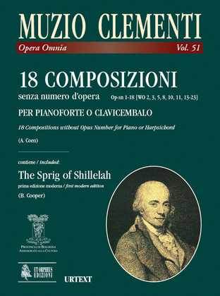 Book cover for 18 Compositions without opus number Op-sn 1-18 (WO 2, 3, 5, 8, 10, 11, 13-23) for Harpsichord (Piano)