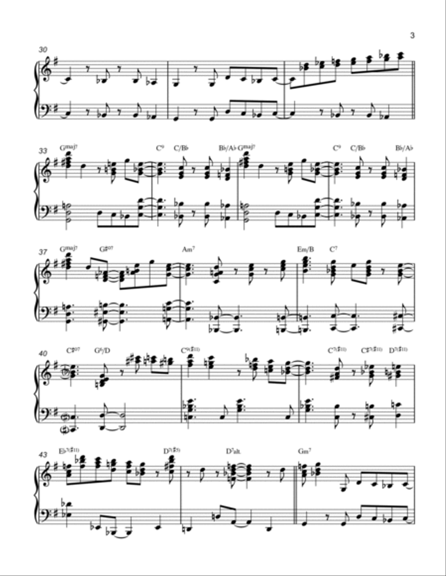 Willow Weep For Me Willow Weep For Me Piano Solo scores gallery preview page 3