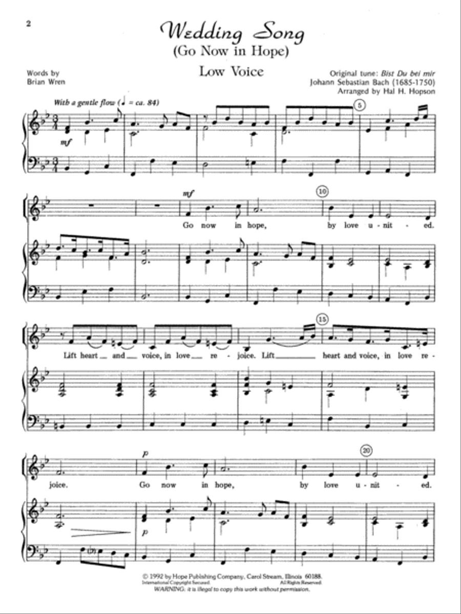 Wedding Song High Voice scores gallery preview page 3