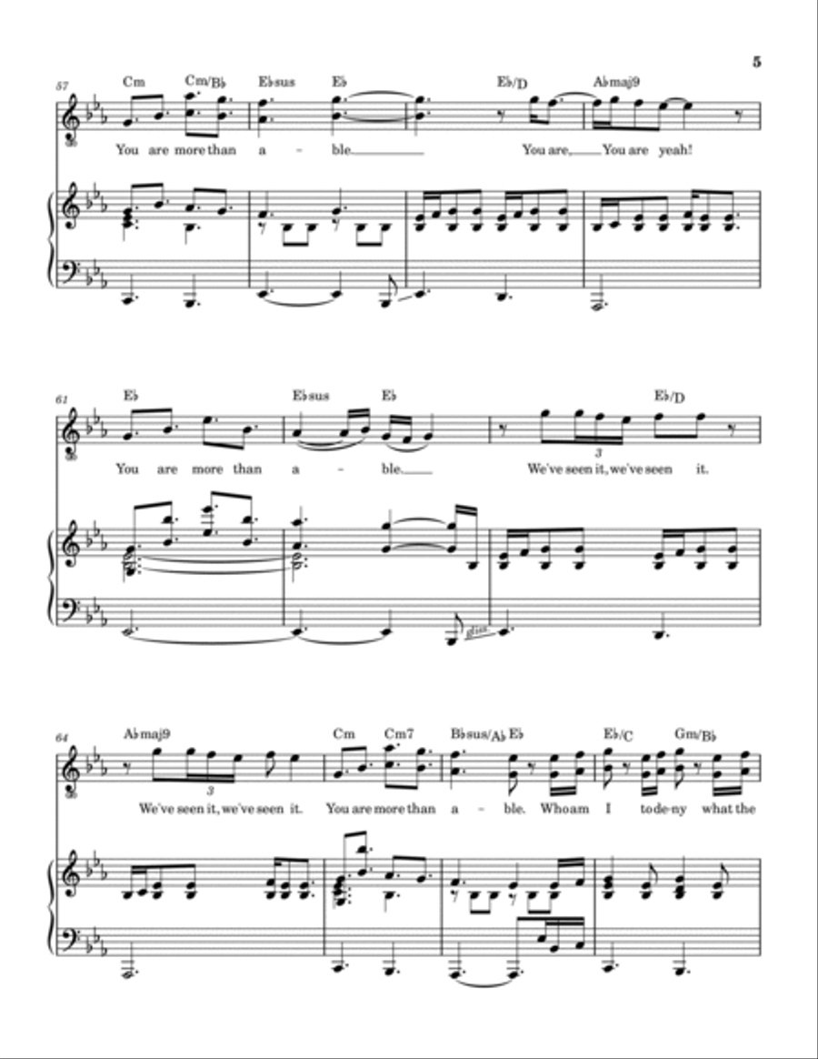 More Than Able Piano, Vocal, Guitar scores gallery preview page 6