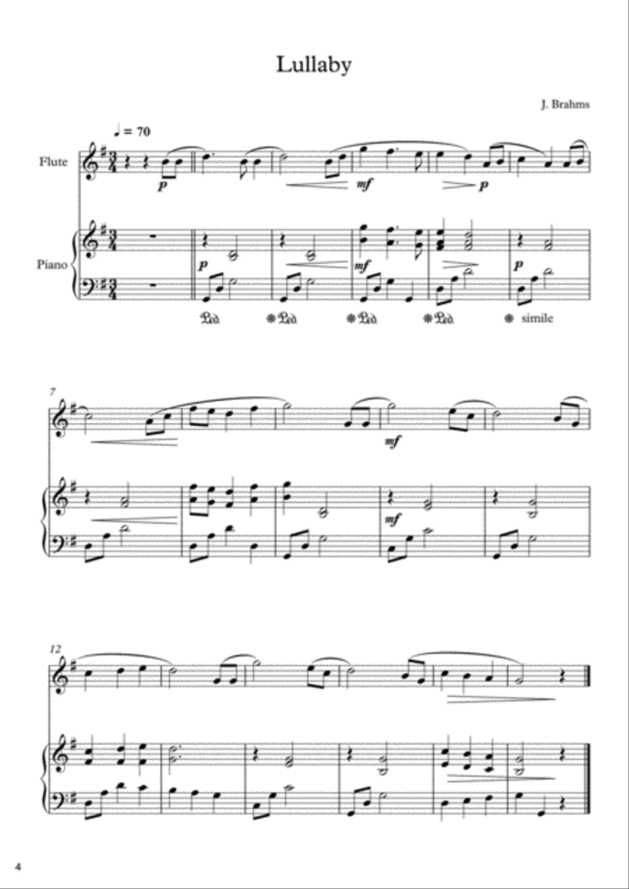 Flute classical online sheet music