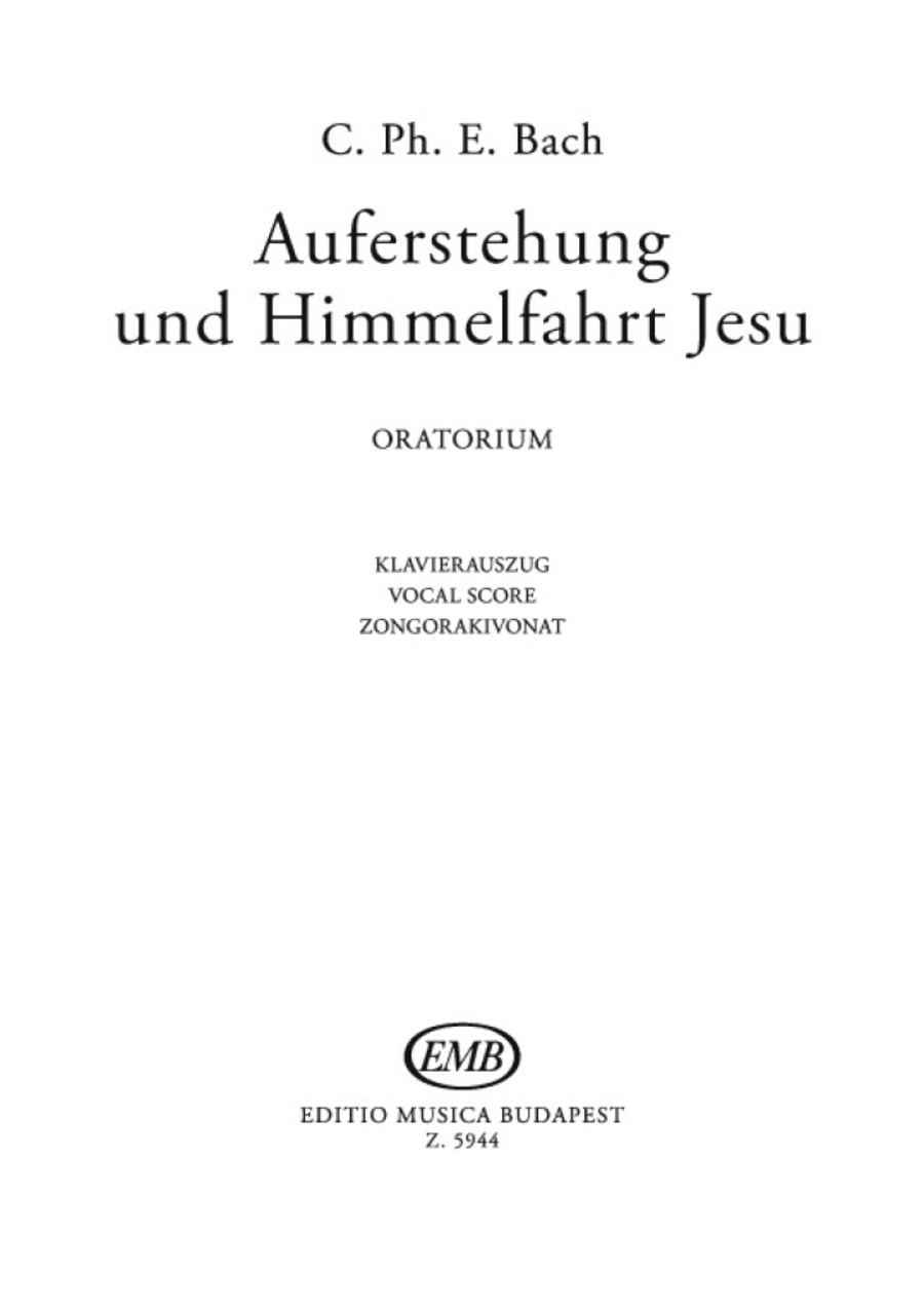 Auferstehung + Himmelfahrt Jesu Mixed Choir scores gallery preview page 1