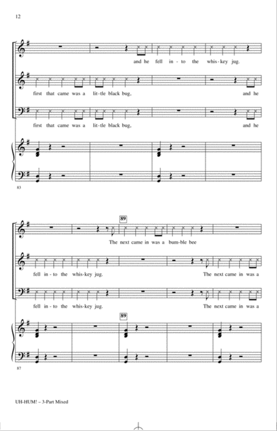 Uh-Hum! (Froggie Went A-Courtin') 3-Part scores gallery preview page 11